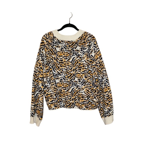 Rachel Comey Target Animal Leopard Cheetah Print Crewneck Pullover Sweater Large - Picture 3 of 7
